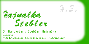 hajnalka stebler business card